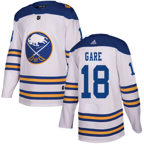 Adidas Sabres #18 Danny Gare White Authentic 2018 Winter Classic Stitched NHL Jersey - Click Image to Close